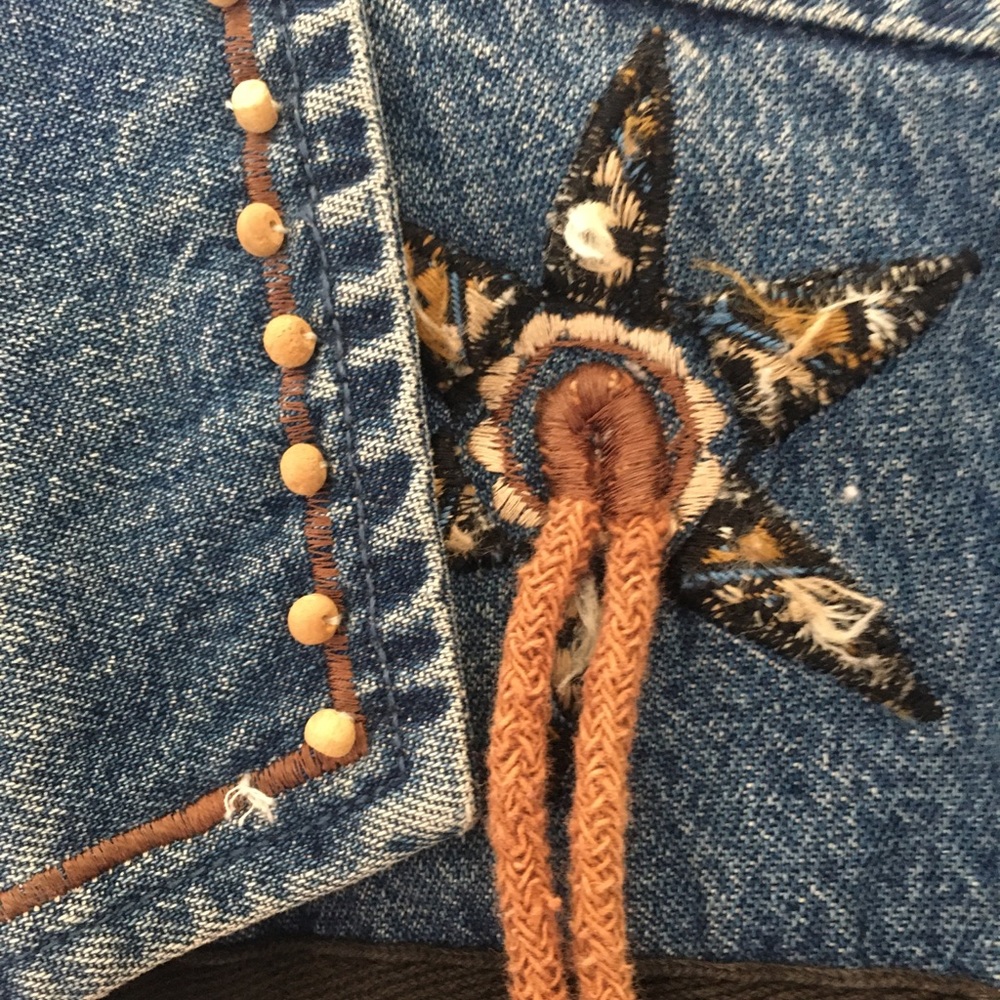🐻VTG embellished soft denim boho jacket - Picture 11 of 16